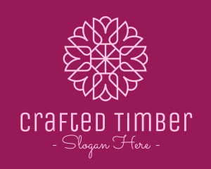 Decorative Elegant Pink Flower logo design