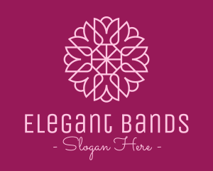 Decorative Elegant Pink Flower logo design