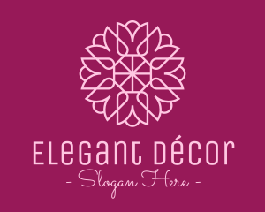 Decorative Elegant Pink Flower logo