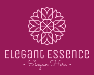 Decorative Elegant Pink Flower logo design