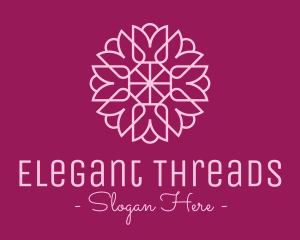 Decorative Elegant Pink Flower logo design