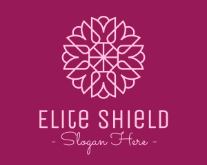 Decorative Elegant Pink Flower logo design