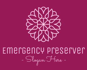 Decorative Elegant Pink Flower logo design