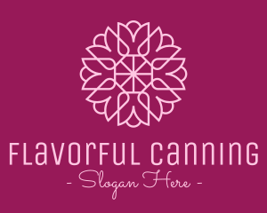 Decorative Elegant Pink Flower logo design