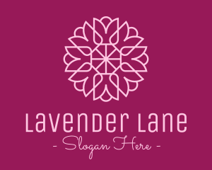 Decorative Elegant Pink Flower logo design