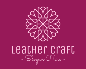 Decorative Elegant Pink Flower logo design