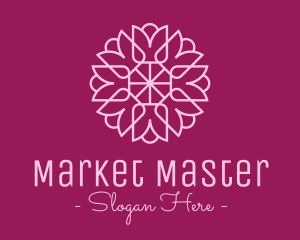 Decorative Elegant Pink Flower logo design