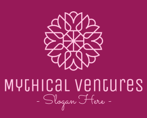 Decorative Elegant Pink Flower logo design