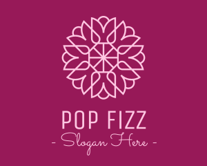 Decorative Elegant Pink Flower logo design