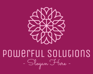 Decorative Elegant Pink Flower logo design