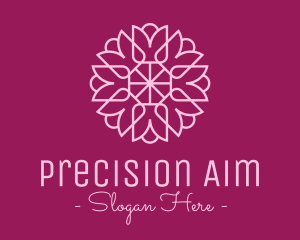 Decorative Elegant Pink Flower logo design