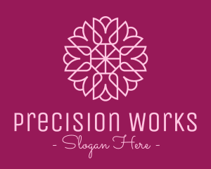 Decorative Elegant Pink Flower logo