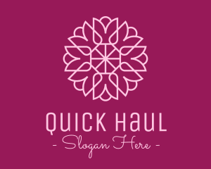 Decorative Elegant Pink Flower logo design