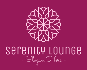 Decorative Elegant Pink Flower logo design