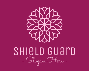 Decorative Elegant Pink Flower logo design