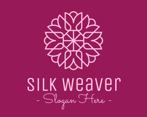 Decorative Elegant Pink Flower logo design