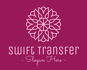 Decorative Elegant Pink Flower logo design