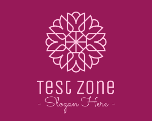 Decorative Elegant Pink Flower logo design