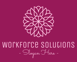 Decorative Elegant Pink Flower logo design