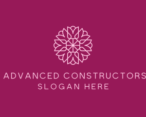 Decorative Elegant Pink Flower logo design