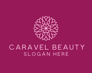 Decorative Elegant Pink Flower logo design