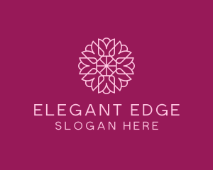 Decorative Elegant Pink Flower logo design