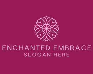 Decorative Elegant Pink Flower logo design