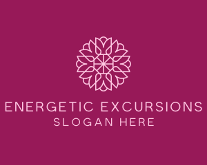 Decorative Elegant Pink Flower logo design