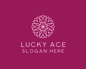 Decorative Elegant Pink Flower logo design