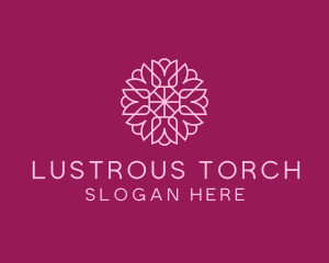 Decorative Elegant Pink Flower logo design