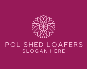 Decorative Elegant Pink Flower logo design