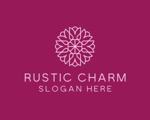 Decorative Elegant Pink Flower logo