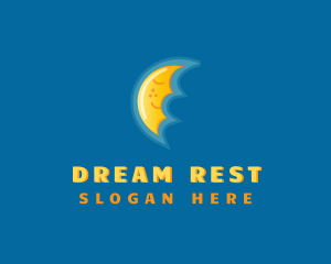 Sleeping Happy Moon  logo design