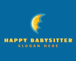 Sleeping Happy Moon  logo design