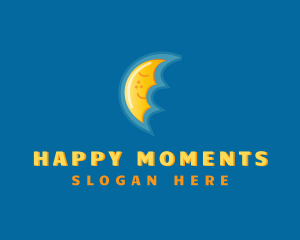 Sleeping Happy Moon  logo design