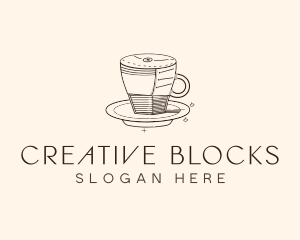 Abstract Hipster Creative Cafe logo design