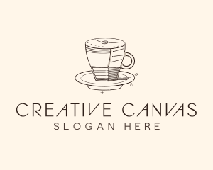 Abstract Hipster Creative Cafe logo design