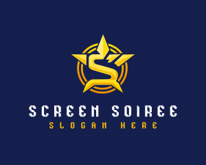 Star Shield Letter S logo design