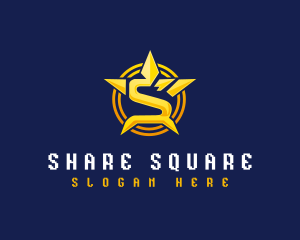 Star Shield Letter S logo design