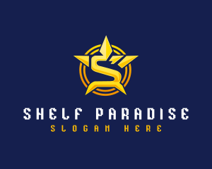 Star Shield Letter S logo design