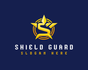 Star Shield Letter S logo design