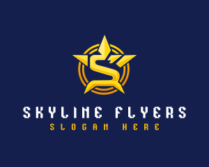 Star Shield Letter S logo design