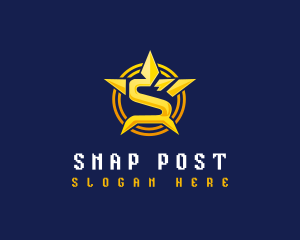 Star Shield Letter S logo design