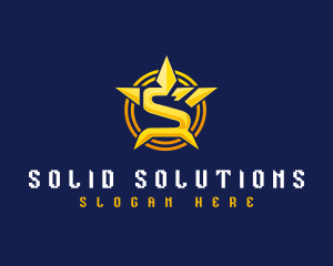 Star Shield Letter S logo design