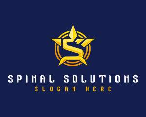 Star Shield Letter S logo design