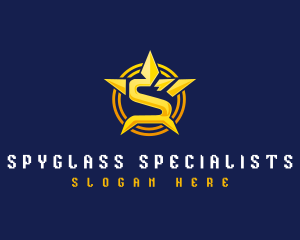 Star Shield Letter S logo design