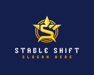 Star Shield Letter S logo design