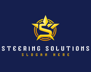 Star Shield Letter S logo design