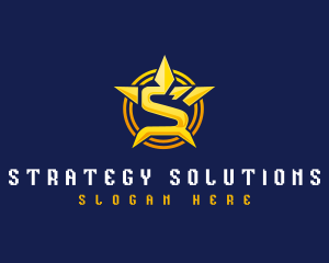 Star Shield Letter S logo design