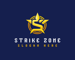 Star Shield Letter S logo design